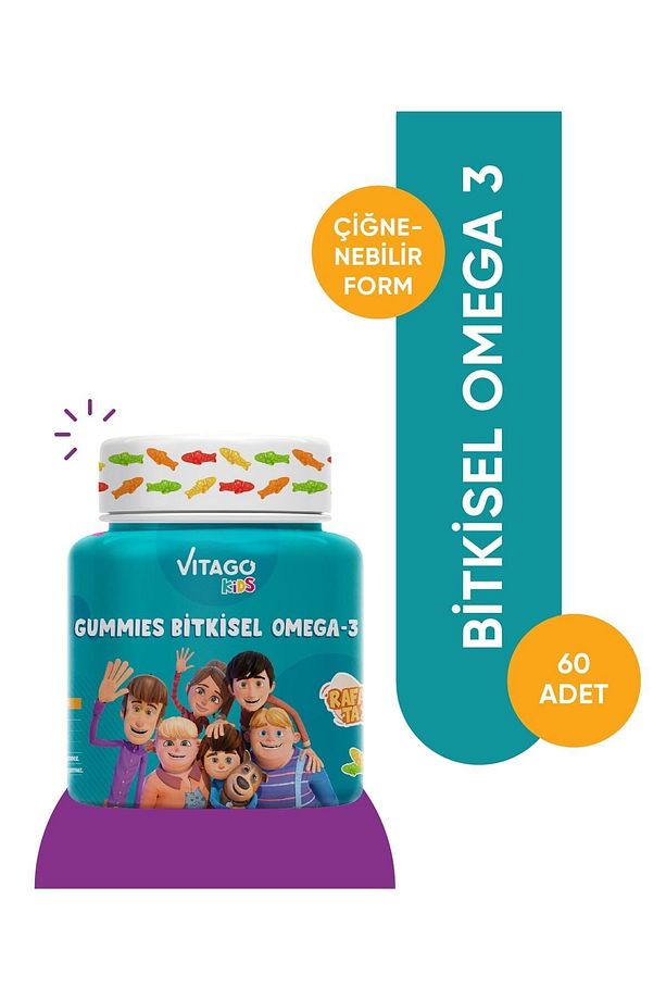 Gummies Bitkisel Omega-3 Içeren Çiğnenebilir Form Takviye Edici Gıda - 1