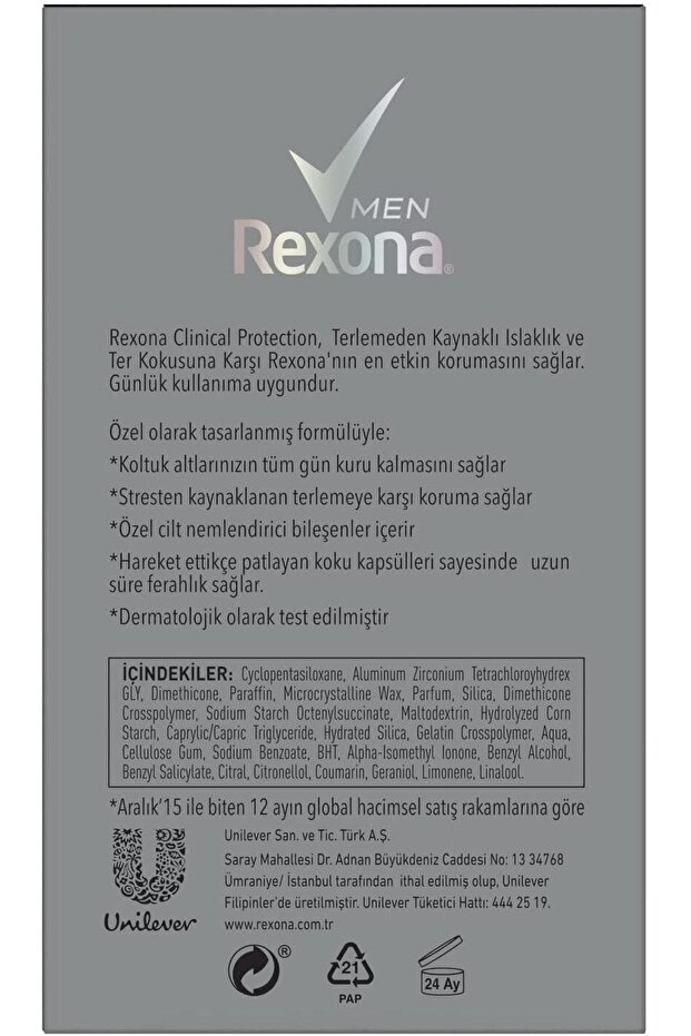 Men Deodorant Clinical Protection Active Fresh Stick 45 Ml X 4 Adet - 7