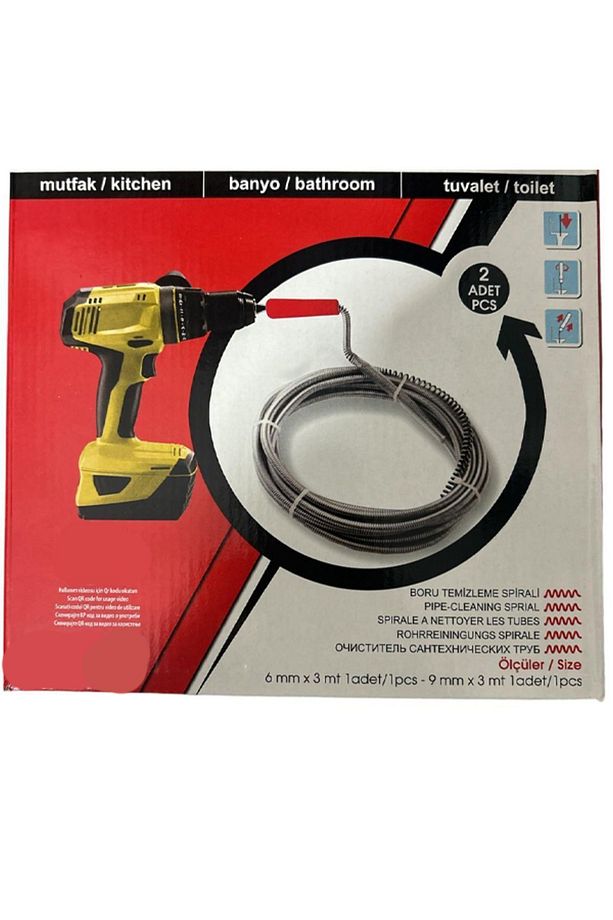Lavabo Ve Gider Kanal Açıcı Sprali Matkap Ucuna Takılan Susta Bmx-745 6mm 3mt 9mm 3mt 2 Adet - 4