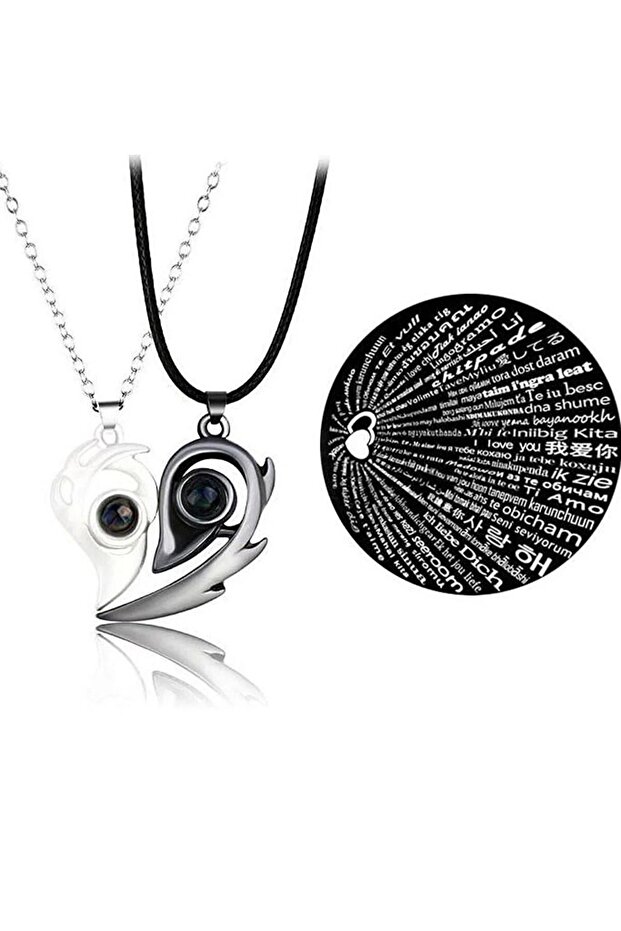 I Love You in 100 Languages Couple Necklace