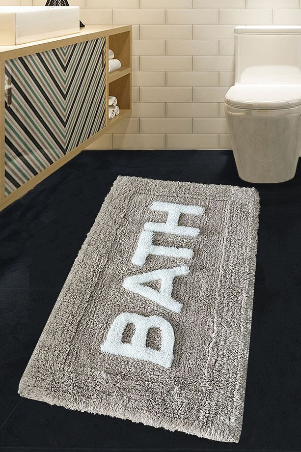 Cotonel Bej 70x120 Cm Cotton Banyo Halısı Bpmk - 1