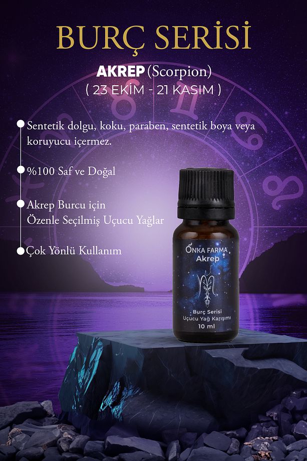 Onka Farma Akrep Burcu Uçucu Yağ Karışımı 10 ml - Burç Serisi Aromaterapi - 3