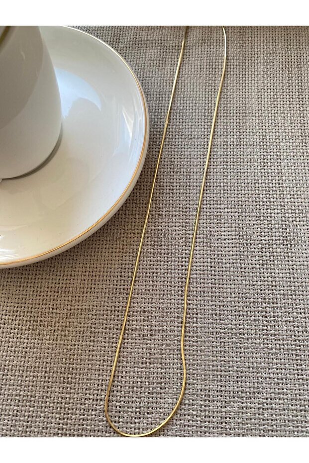 STEEL UNTARNED GOLD ELEGANT NECKLACE 44 CM