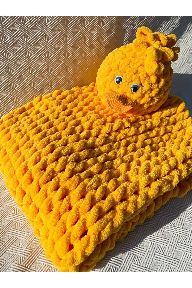 Uyku Arkadaşlı Örme Bebek Battaniyesi - 1