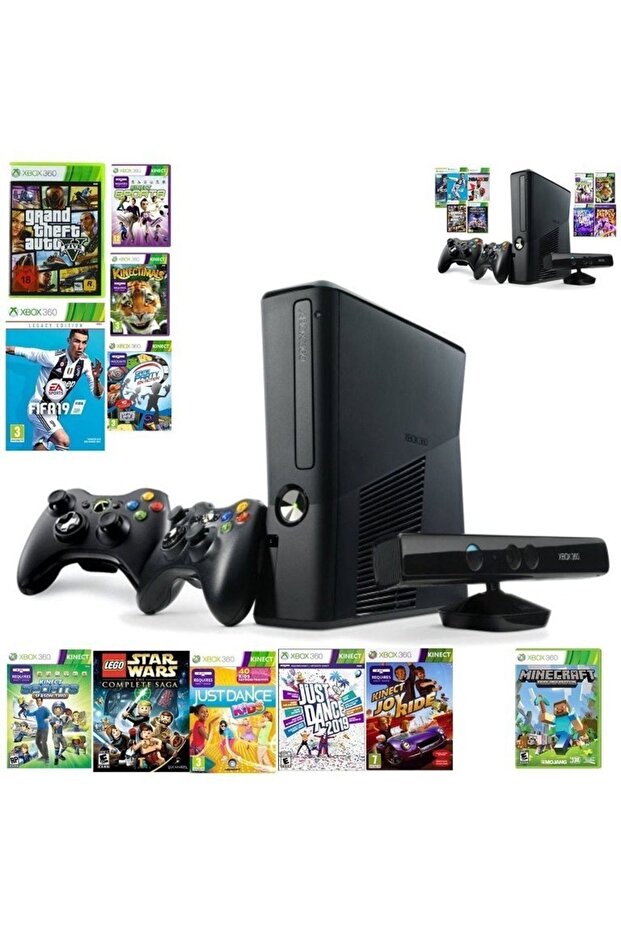 ProGameX Xbox 360 1 Tb 600 Dijital Oyun 2 Kol Kamera Teşhir Üründür