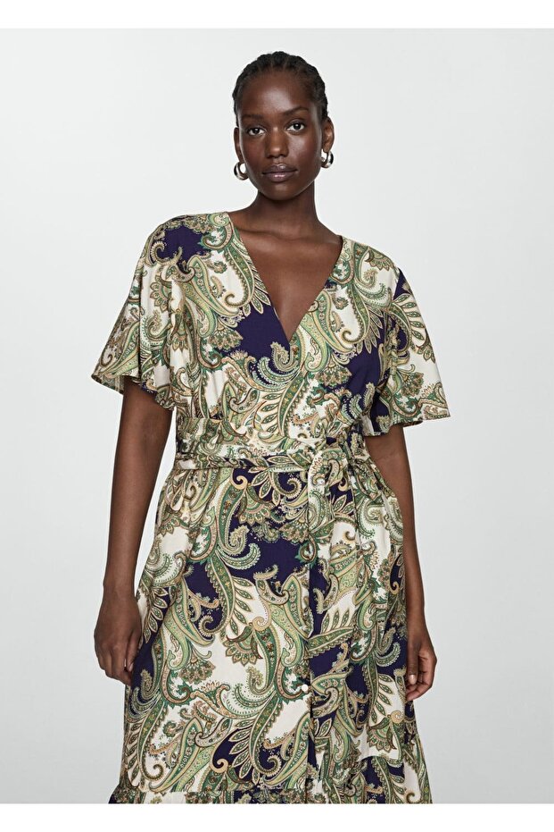 Patterned bow dress - 7