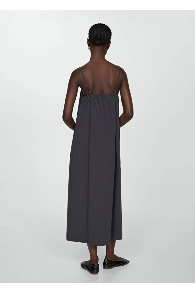 Uzun Askılı Elbise - 4