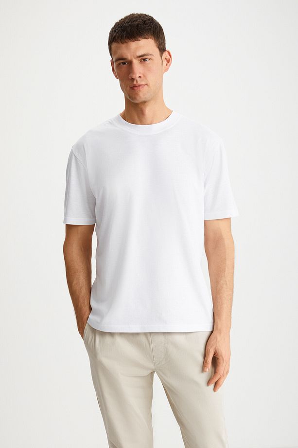 Cultıvated Erkek 3'lü Kalın Dokulu Regular %100 Organik Pamuk Syh/byz/saks T-shirt - 2