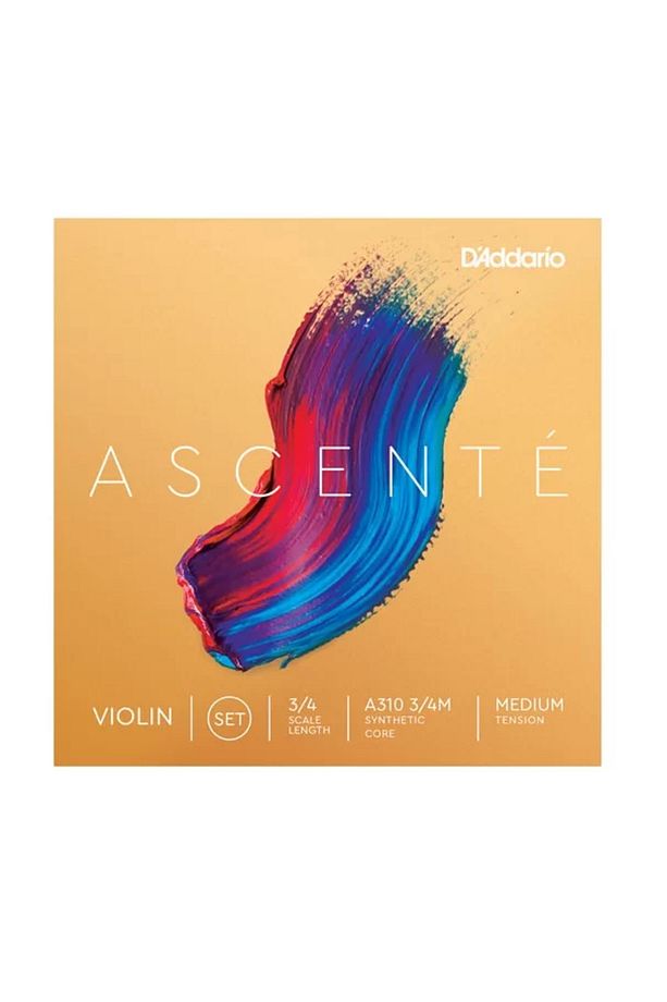 A310 3/4m Keman Tel Seti, Ascente, Scale 3/4, Medıum Tensıon Ascente Violin String Set, 3/4 - 1