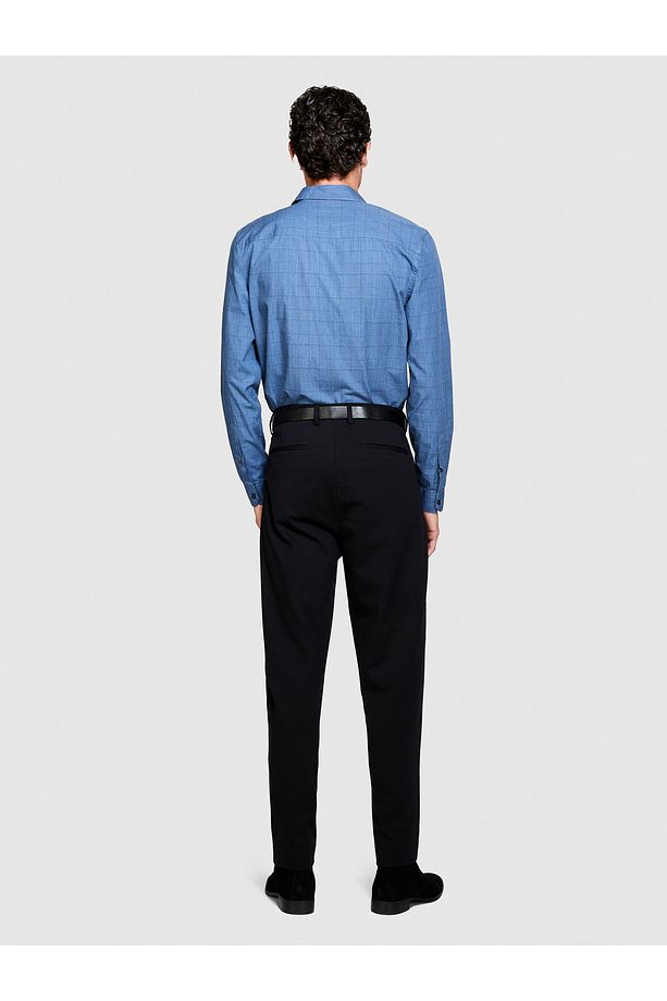 Erkek Mavi %100 Koton Regular Fit Kareli Gömlek - 4