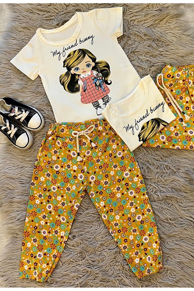FLOWERY SHEET GIRL CHILD DOUBLE SET