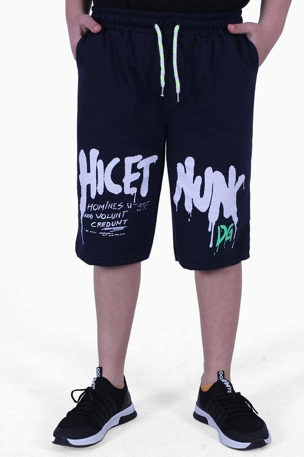3'lü Hicet Hunk-strong 95-ıba Baskılı Erkek Çocuk Çift Cepli Lacivert-antrasit Kapri - 3