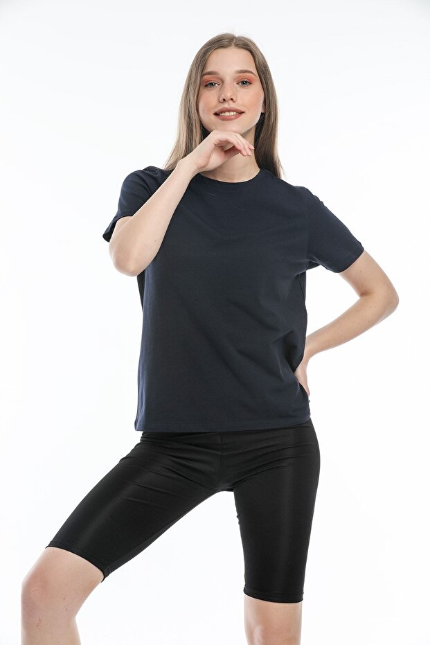 Μπλουζάκι από βαμβακερό Navy Blue Basic - 4