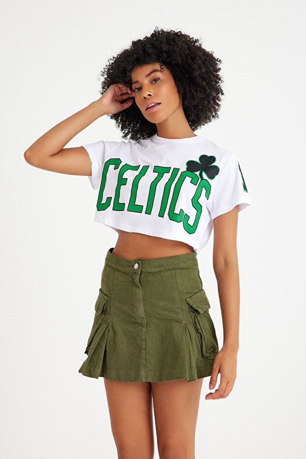 Fusta mini cargo plisată - 3