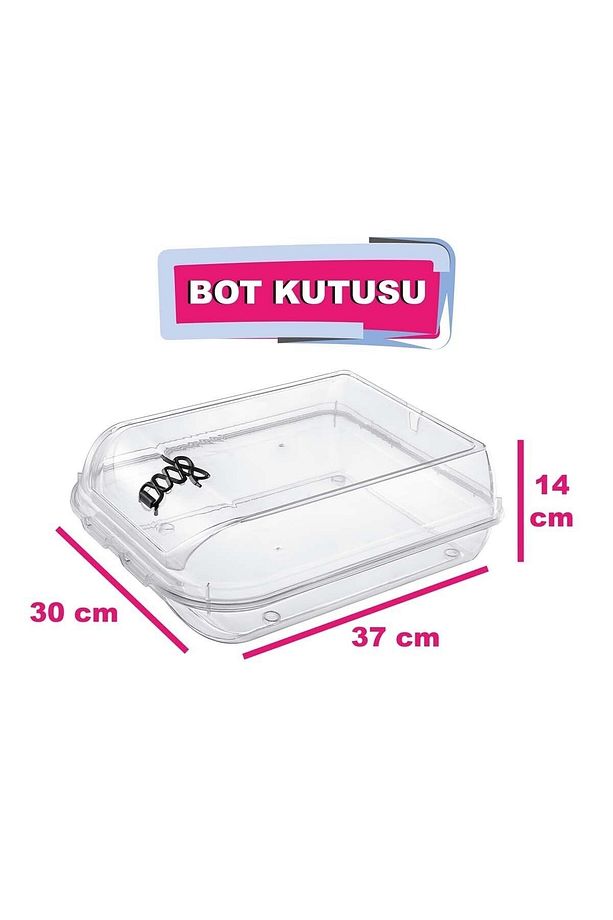 Şeffaf Unisex Ayakkabı Bot Kutusu 15'li Paket - 2