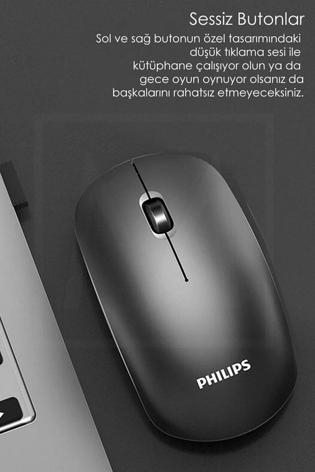 Spk7315 M315 Siyah Wireless Sessiz Click Kablosuz Mouse 1200dpi - 2