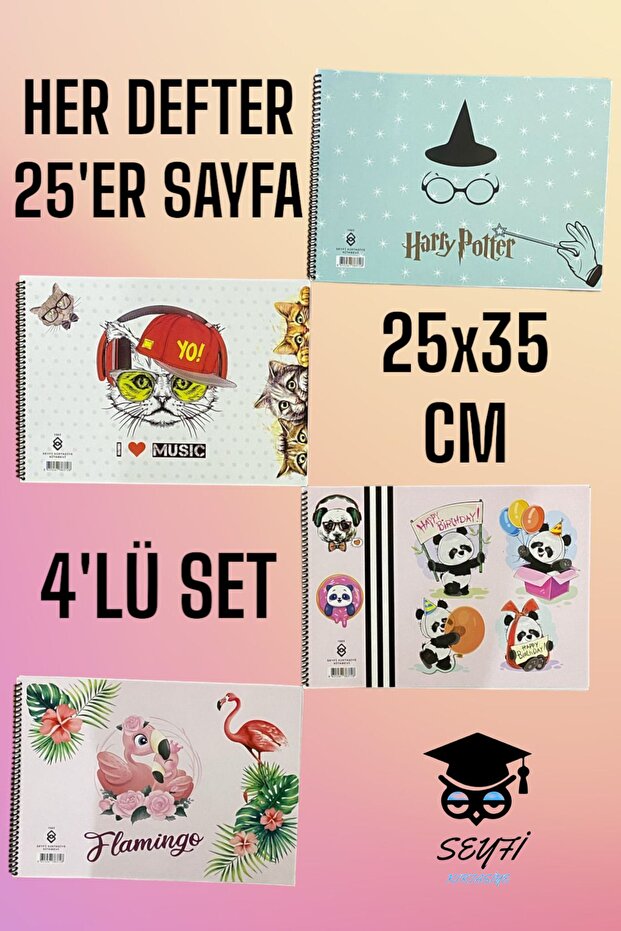 25x35 Wire Picture Book 25 Sheets Set of 4
