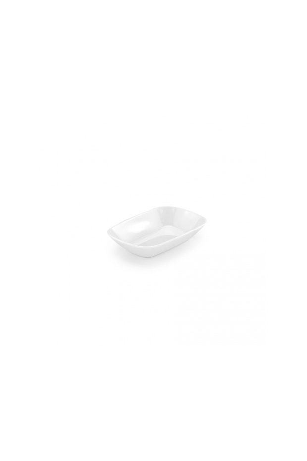 Melamine Square Boat-Shaped Plates, 12 Pieces, 14x10 cm ML51-12