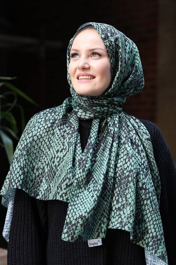 Snake Pattern Cotton Shawl - 3