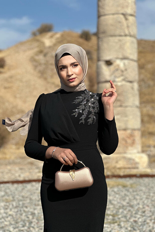 Orkide Abiye - Siyah - 2