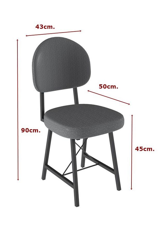 2 Adet Stil  Mutfak ve Salon Sandalyesi 12602 - 8