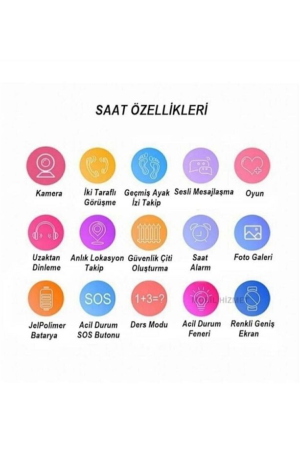 Smartbest Y-10 Sim Kart Girişli Akıllı Çocuk Takip Saati Uzaktan Dinleme Özellikli Türkçe Menü - 5