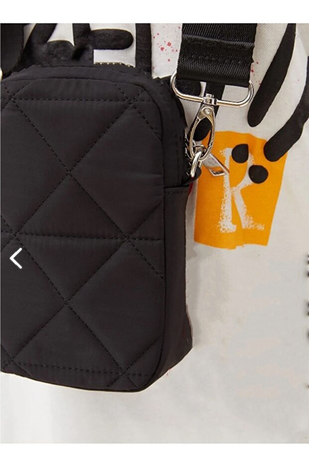 Kapitone Telefon Çantası, Askılı Cüzdan - 4