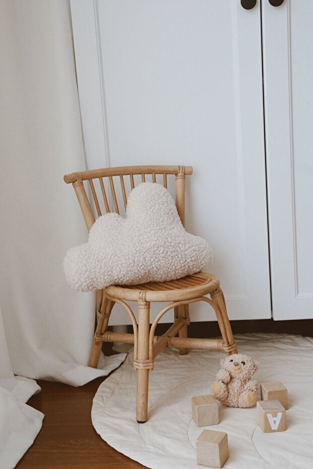 -Teddy Bulut Pillow (45-35) CM-WHITE