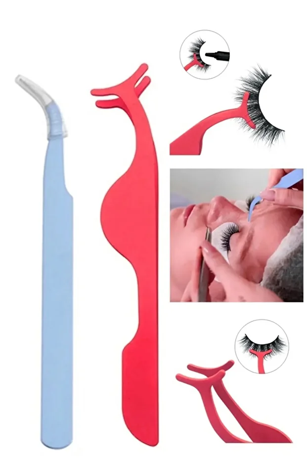 2 li Manyetik Kirpik Seti Mıknatıslı Takma Kirpik Tutucu Uygulama Aleti Kirpik Cımbızı Seti XS608 - 4