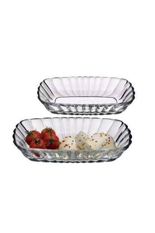 Mezze 53392 Basic Kayık 2’li Kahvaltılık Tabak - 1