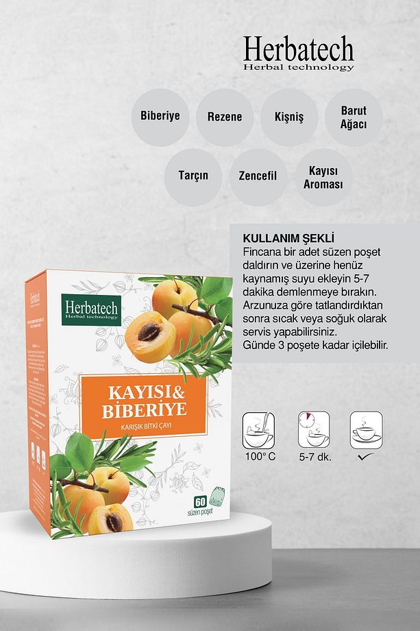 Kayısı Biberiye Çayı 60 X 1.5gr Süzen Poşet - 2