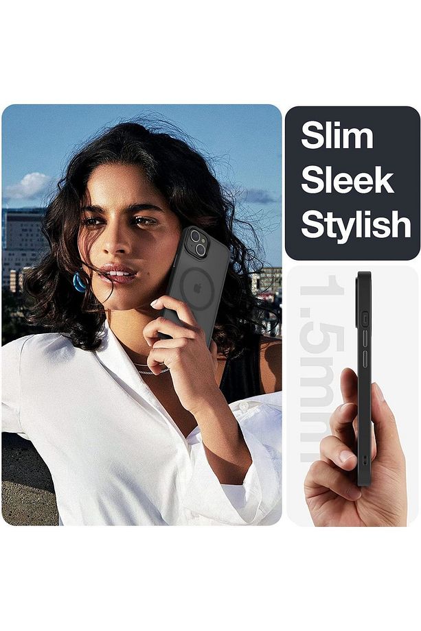 İphone 13 Kılıf Mat Magsafe Şarj Özellikli Darbe Önleyici Hassas Buton Renkli Yumuşak Kenar -Sio - 8