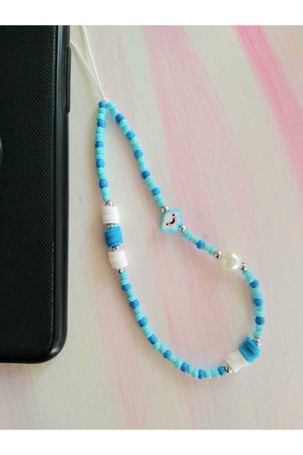 Fimo Charm Phone Bag Wallet Accessory, Blue Color