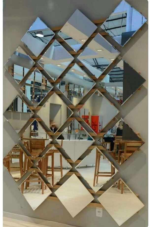 20x20 Kare "rodajlı Gerçek Ayna" 21 Adet Yapışkanlı - 1