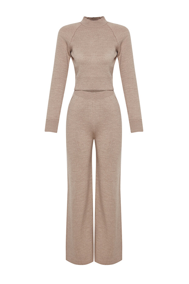 Mink Crop Basic Knitwear Bottom-Top Set TWOAW24AU00024 - 6