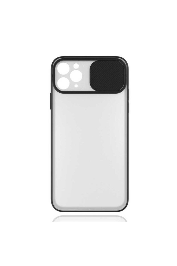 Apple iPhone 11 Pro Max Case with Camera Cover Lens Protection Matte Back Surface with Colorful Edges