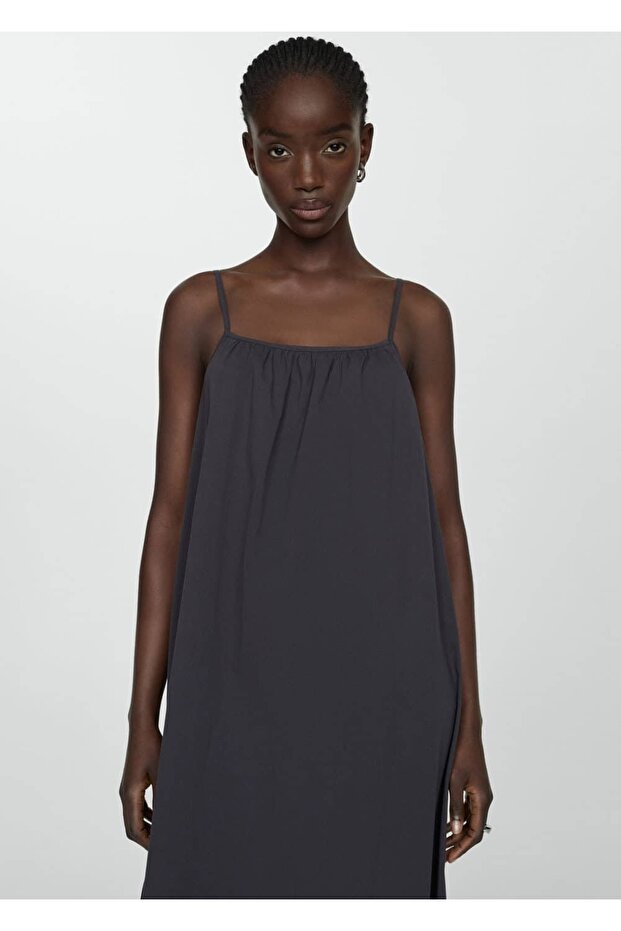 Uzun Askılı Elbise - 1