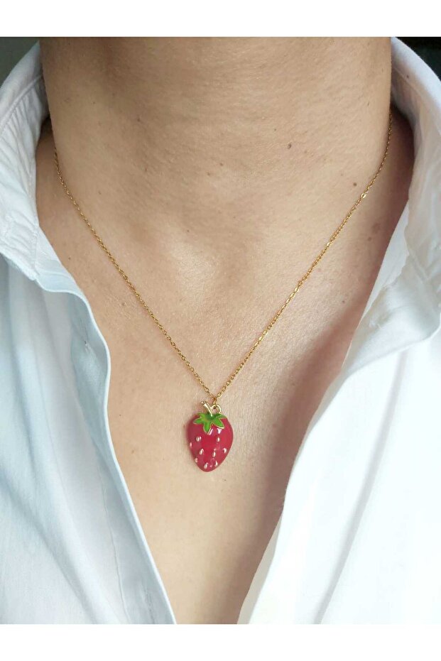 Çilek Figürlü Kolye - 2