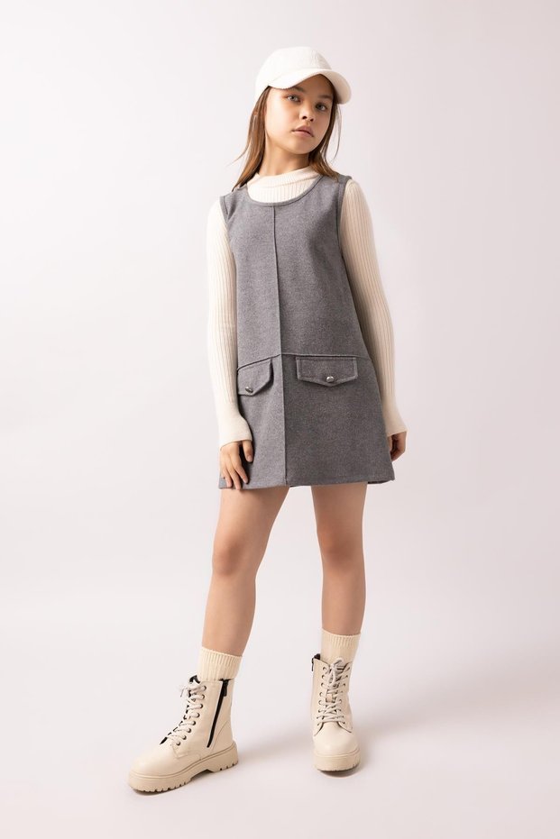 Girl's Gilet Dress - Sleeveless B1169a823wn
