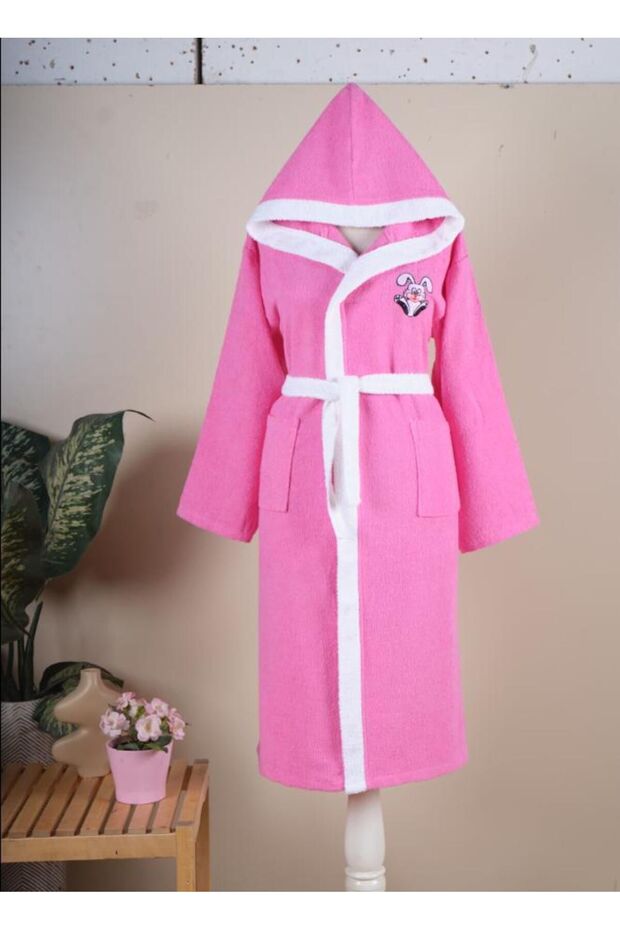 رداء حمام جارسون بوي باللون الوردي - 3