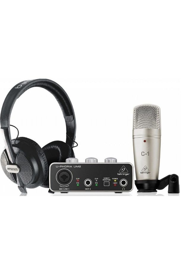 U-phoria Studio Kayıt Seti (C-1 Mikrofon, Um2 Ses Kartı, Hps5000 Kulaklık) - 1