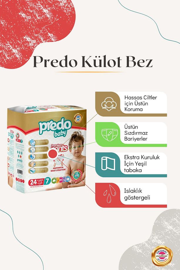 Premium 7 Numara X Large Külot Bebek Bezi – 120 Adet Ultra Fırsat Paketi | Yüksek Emici - 3