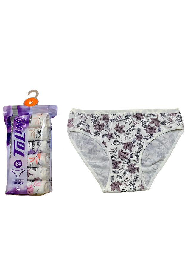 Women's 6-Piece Cotton Lycra Printed Towel Panties Set 2246182