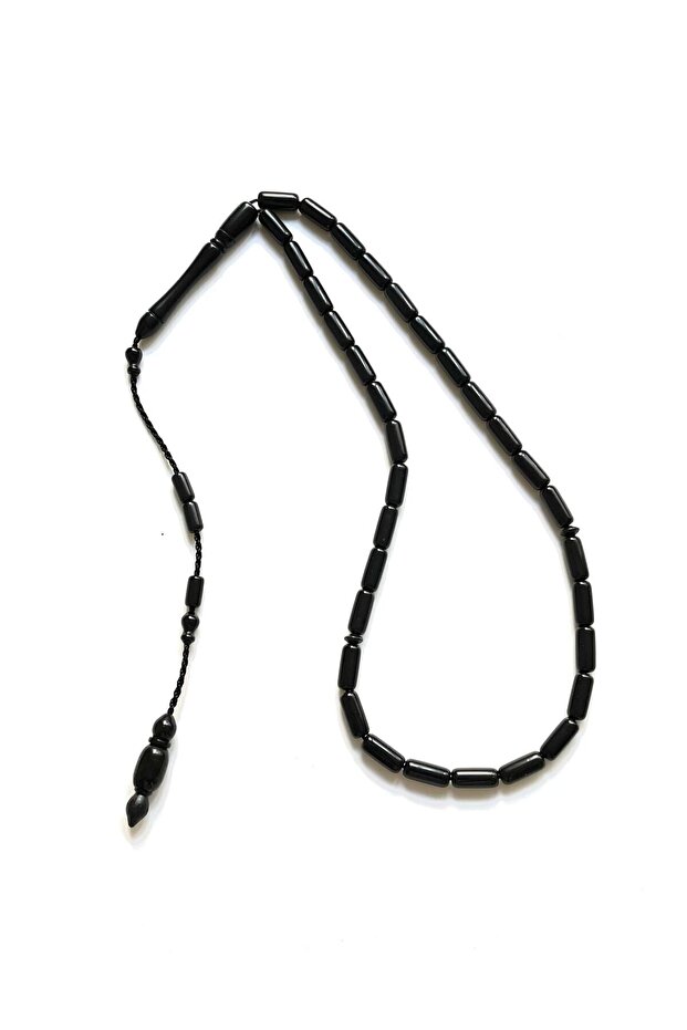 5X10Mm Cutting Model Black Powder Amber Rosary with System Tassels
