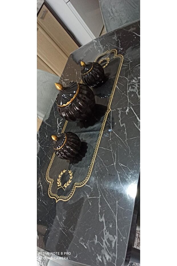 Tekstil Siyah Gold Runner - 1