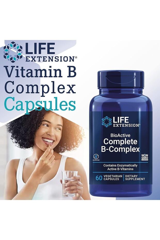 B-complex D-calcium Thiamine B12 Inositol Niacin Folate B6 P-5-p - Bioactive Complete - 3