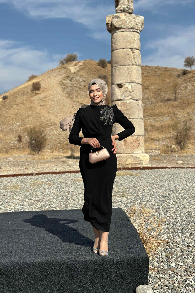 Orkide Abiye - Siyah - 8