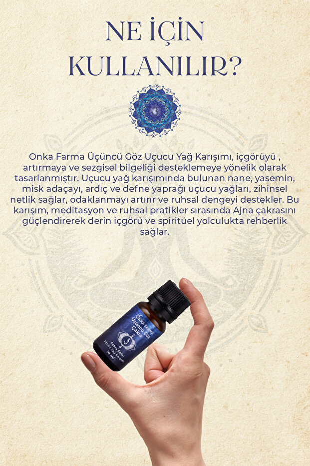 Onka Farma Üçüncü Göz Çakra Aromaterapi Yağ Karışımı 10 ml - 4