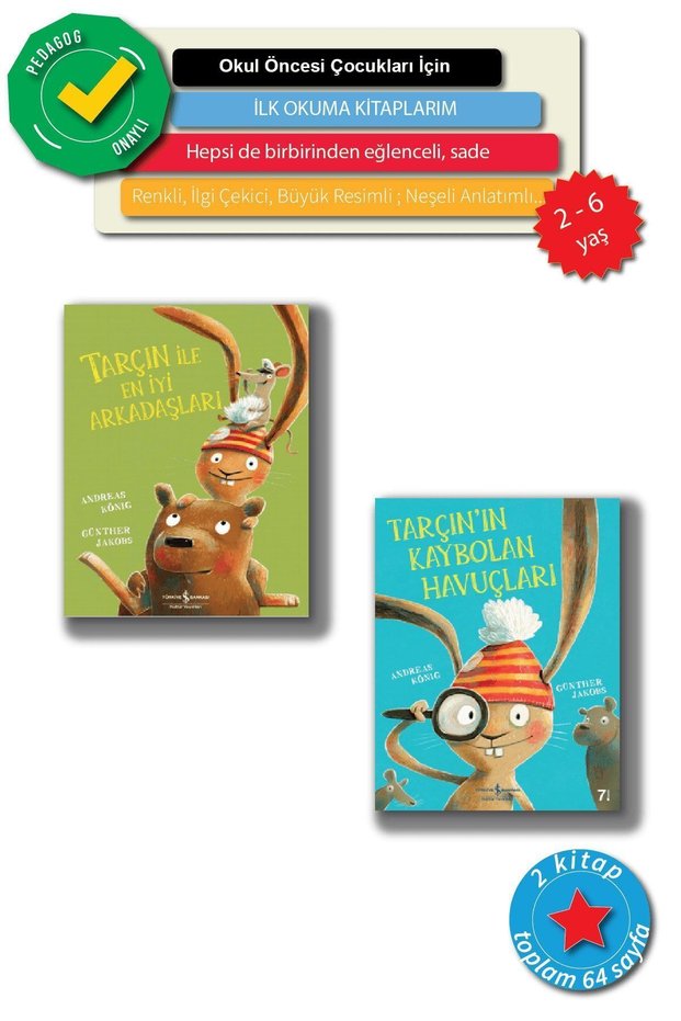 Colorful, Illustrated, Warm, Simple Language for Preschool Children Aged 2-6 Tarçın Seti