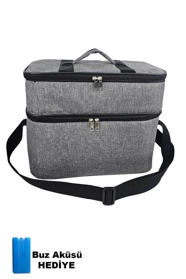 22 Lt Gray Thermos - Camping, Picnic, Insulated Styling with Hanger that Holds Warm and Cold